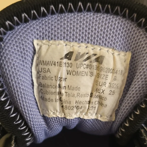 Avia Black and Purple Women's Sneakers - Picture 7 of 14